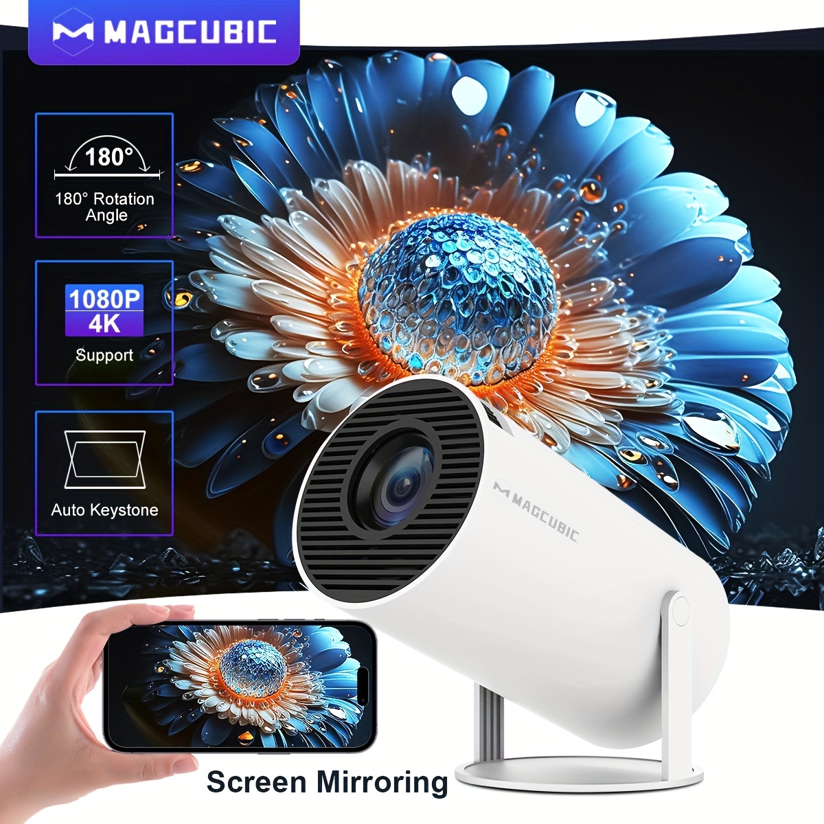 

Magcubic 4k Projector Hy300pro Us Hi- A3100 200ansi 1280*720p Portable