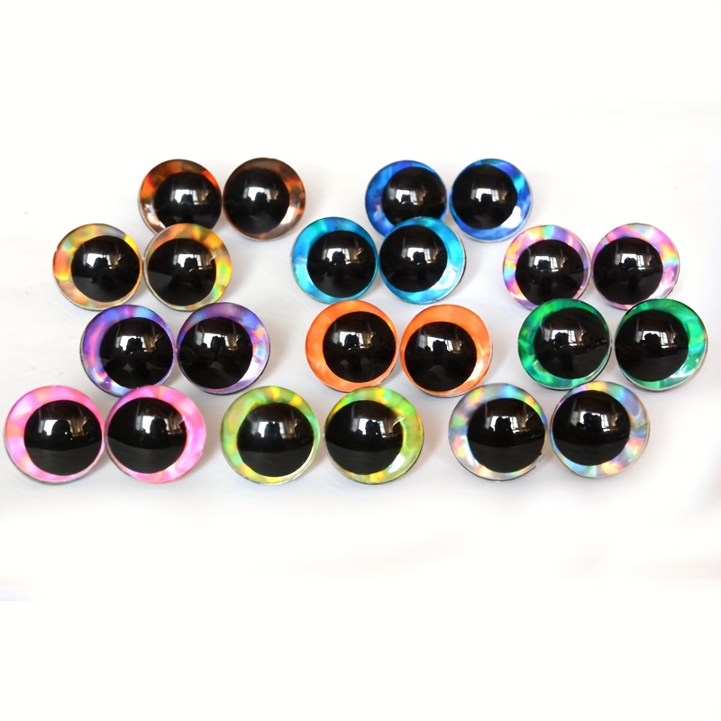 

Mixed Color Plastic Safety Eyes With Glitter For Amigurumi, Crochet Toys, And Diy Crafts - Assorted Sizes For Toy Making And Doll Accessories, Suitable 14+ (set Of Various Quantities)