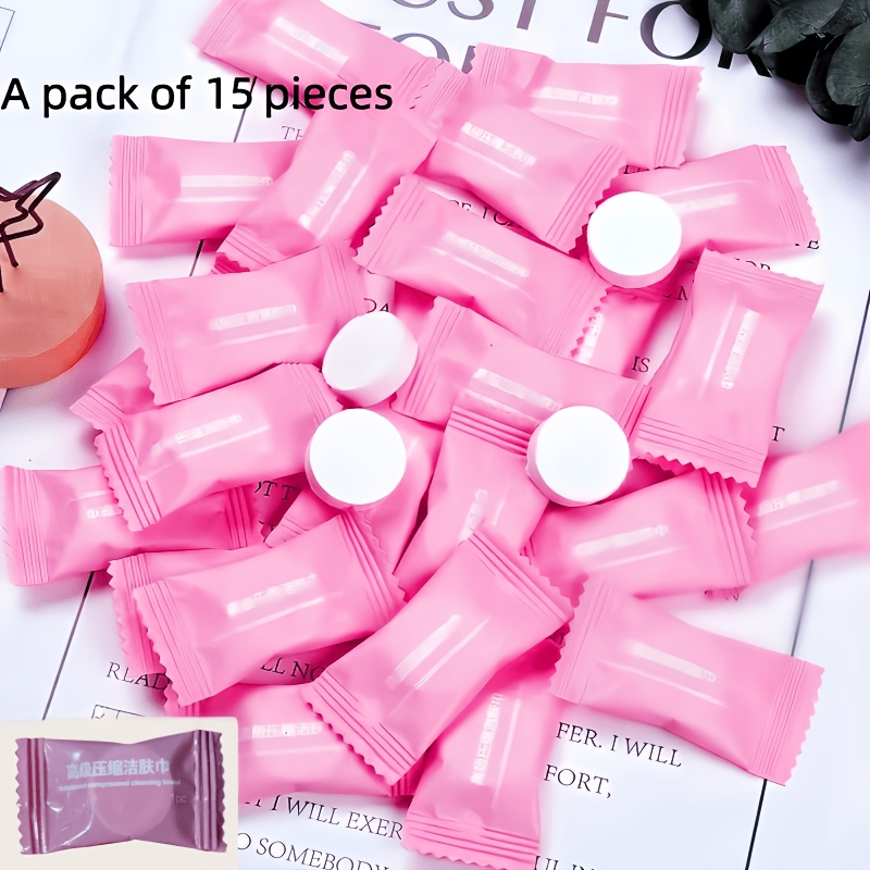 TEMU Compressed Towel, Portable Disposable Face Towel For Washing Face And Removing Makeup, Suitable For Travel, Camping, And Home Use, Soft