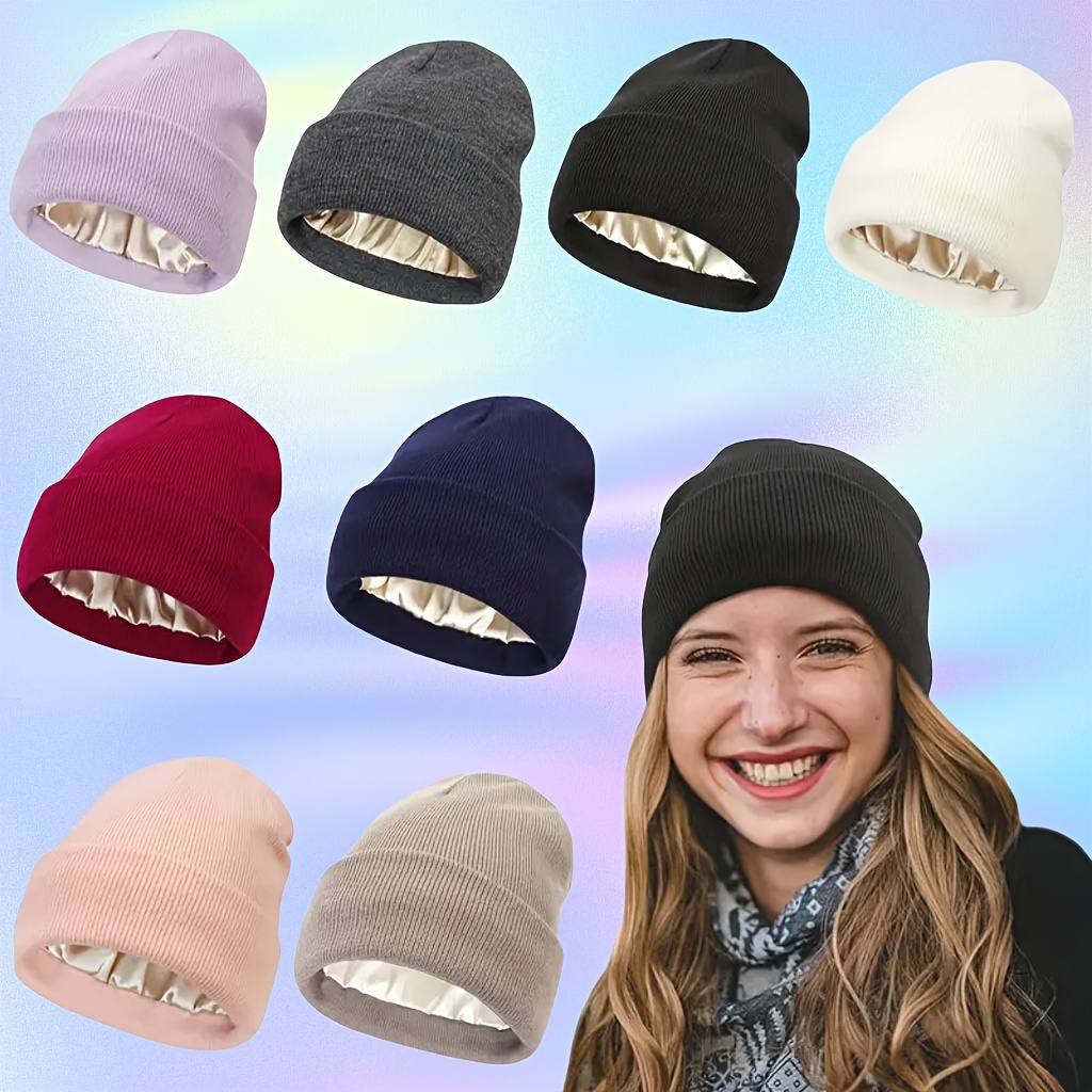 

Luxurious Lined Beanie Hats - Stretchy Knit, Solid Colors, Ultra-lightweight Winter - Snug Cuffed Skull Cap For Unisex, Perfect For