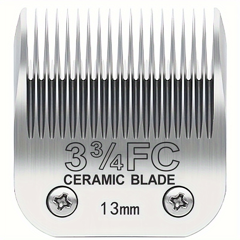 3-3/4f# Pet Dog Grooming Detachable , Compatible With For Size-4fc Cut Length 1/2"(13mm), For Most A5, For Km Series Clippers, Made Of Ceramic Blade & Stainless Steel Blade