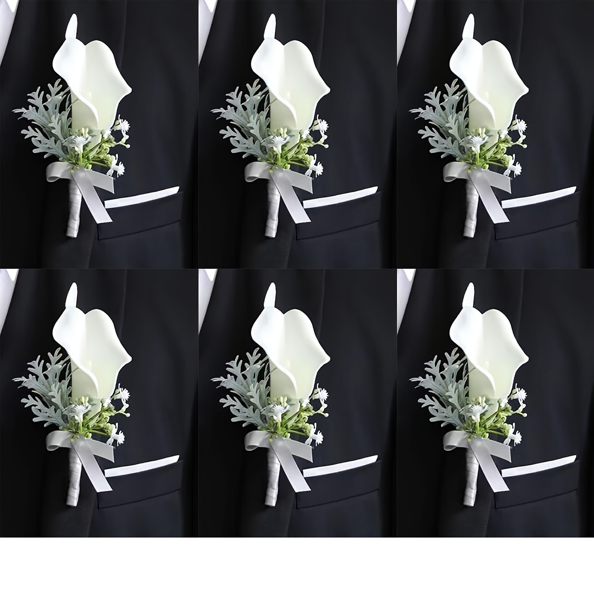 Image of 1pc/6pcs Wedding Supplies Groom And Broom Wedding Party Banquet Corsage Dress Brooch Creative New European Banquet High-end Corsage