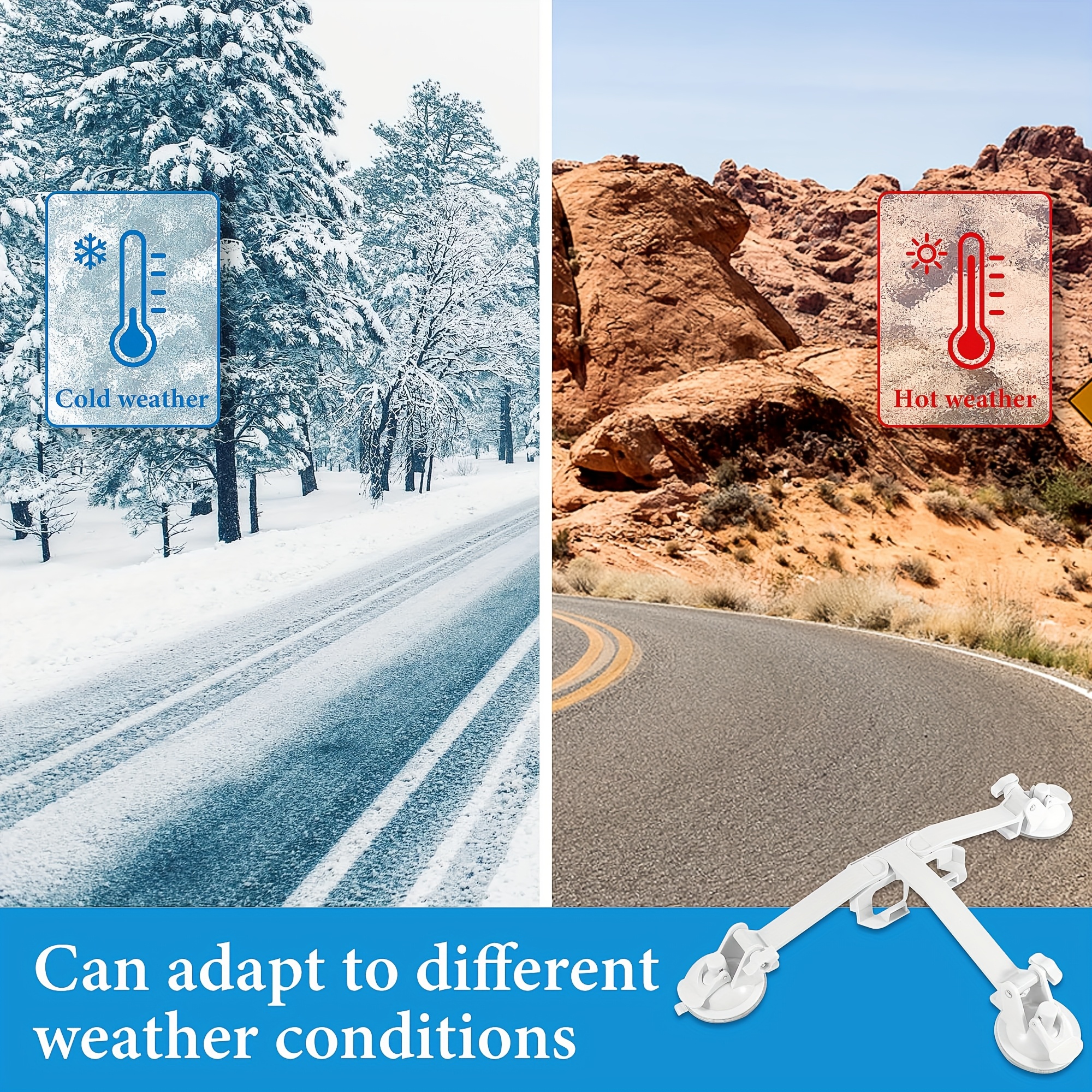 Support de voiture mini pliable Starlink exclusif et breveté avec ventouse, support à dégagement rapide pour toit ouvrant/toit lunaire pour vitre de voiture, camping-car, bateau, camion (noir et blanc)