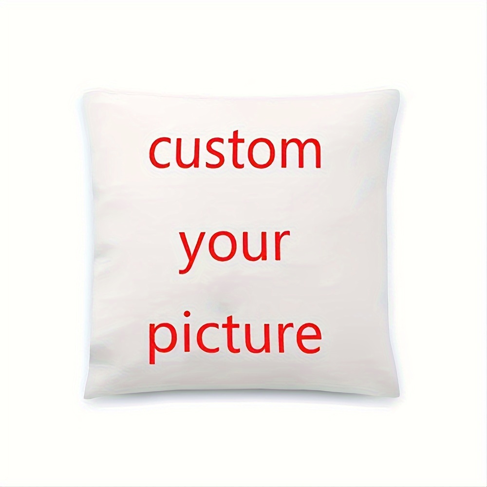 

1pc, Personalized Ultra Soft Short Plush Pillow - Custom Made-to-order Design, Luxurious Comfort, Durable Commemorative Keepsake (pillow Cover Only)