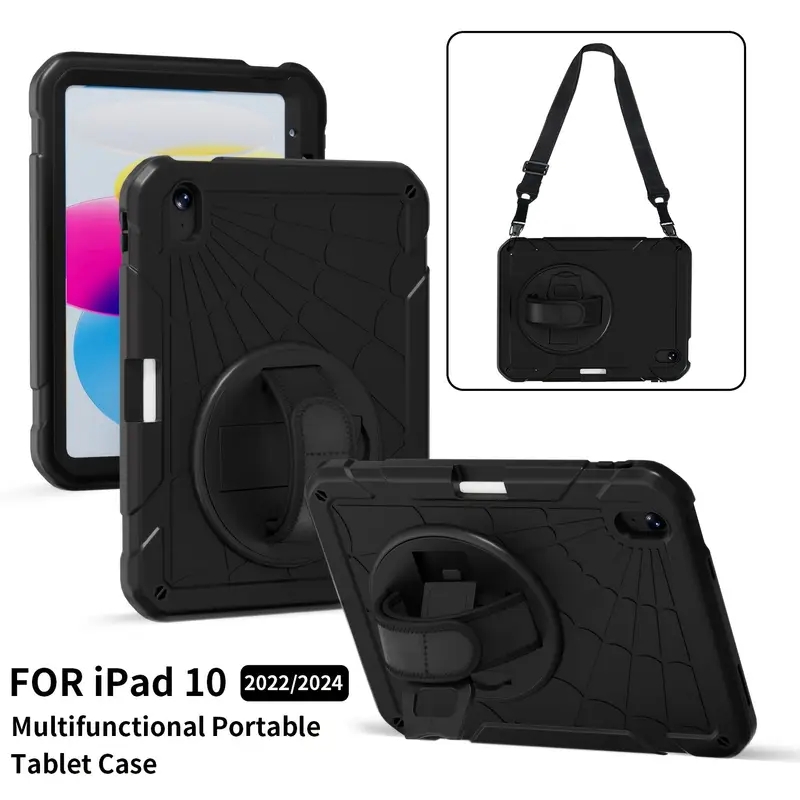 Vena For Apple IPad A16 Case, IPad A16 10th/11th Case, 360° Rotating Stand With Pencil Holder, Cover For IPad A16 10.9" Black VN2377VH - Best Buy