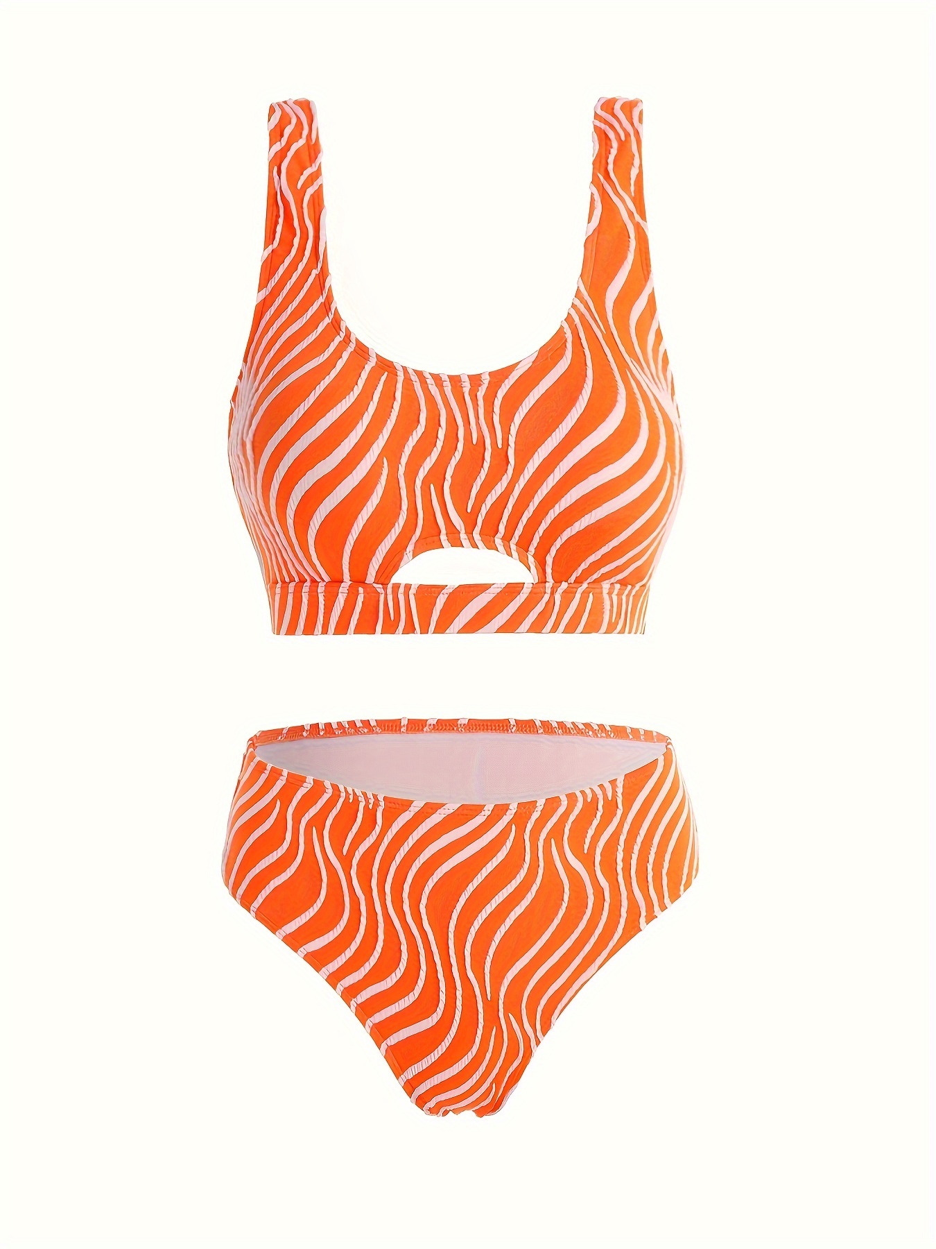 blagdanski tankini set za plažu s izrezom i žakard