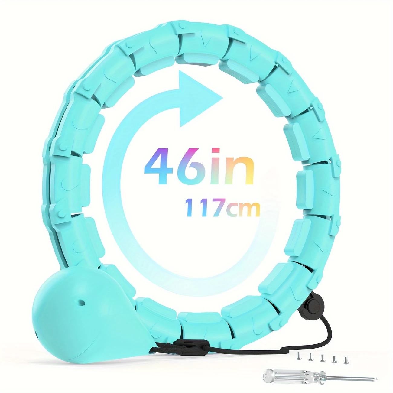 JLOIBAO Weighted Fitness Hoop – Detachable 46in, Ideal for Home Exercise