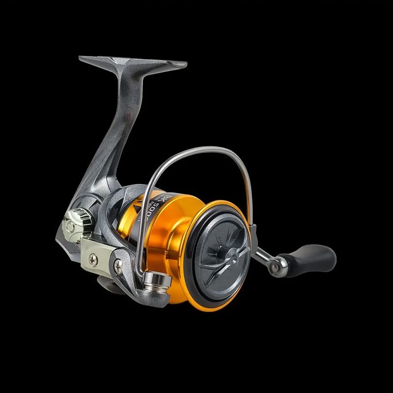 Image of Metal Fishing Reel With A Slanted Cup, Featuring A Metal Rocker Arm , Part Of The Bk2000-, Of Withstanding A Resistance Of 22.05 . A Conventional Fishing Reel