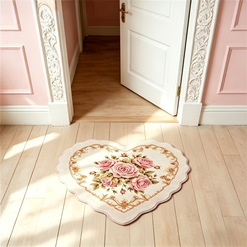 TEMU Tappeto con pittura 2D in 900g+9mm 1 pz, Tappeto per da soggiorno con Valentino, Tappeto da comodino per camera da letto in , Tappetino per in