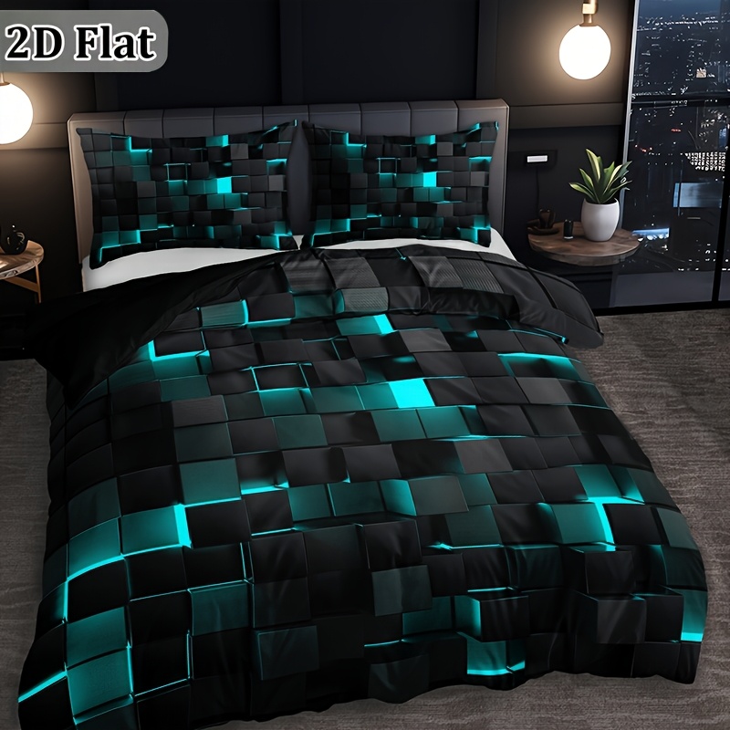 TEMU 2d Flat 2/3pcs Digital Printed Bedding, Suitable For , Available In Multiple Colors, Machine Washable Without Deformation, The For Gifts For , 4