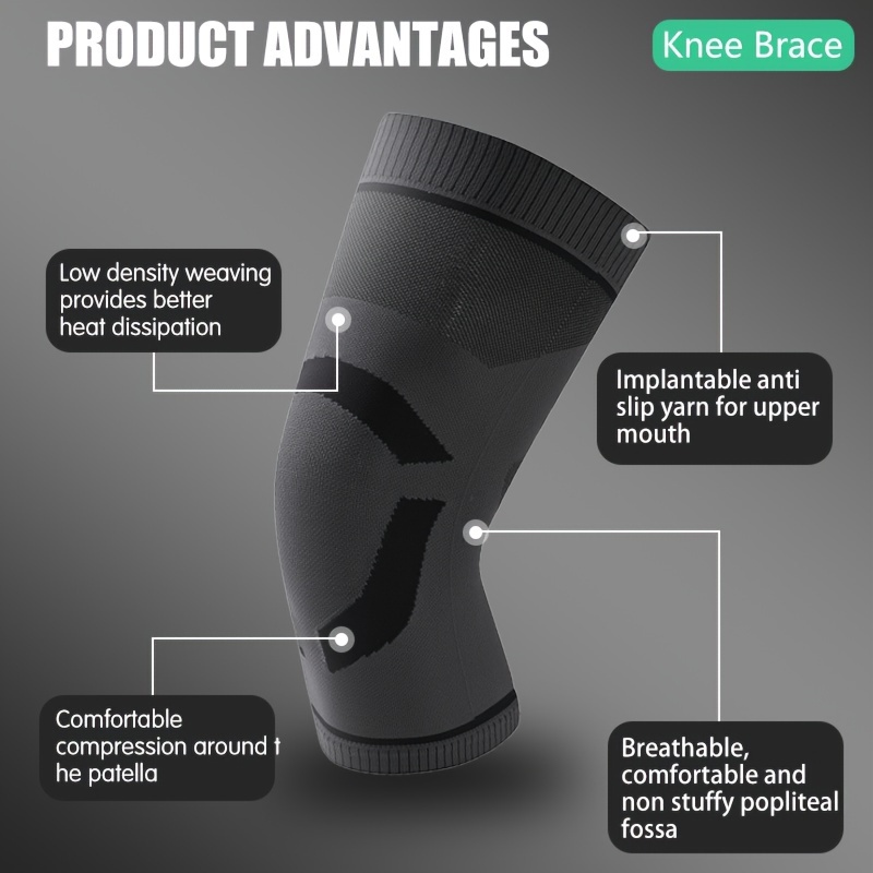 2pcs Ultra-Thin Breathable Knee Support Sleeves for Men And Women, Unisex Warm And Comfortable Compression Knee Brace, Comfortable And High Elastic Knee Support, Two Colors Available, Perfect Gift for Family And Friends, Suitable for Day&Night Use