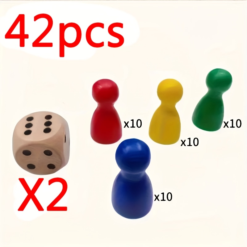 TEMU 42 piezas/juego de piezas de ajedrez , de ajedrez de madera para adiciones de juegos