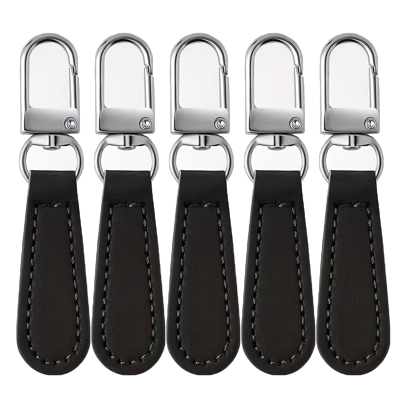 TEMU 5pcs Removable Leather Zipper Puller Clothing Bag Individual Pu Leather Zipper Piece