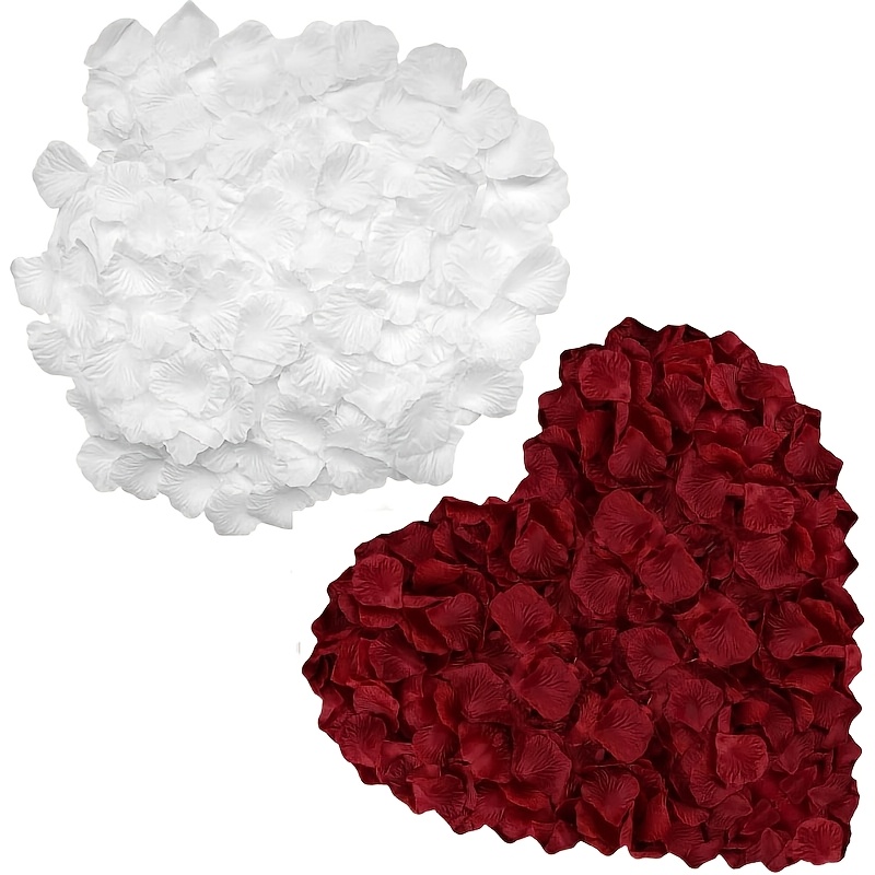 Image of 2200pcs Artificial Rose Petals Fake Rose Decoration , Wedding, Event, Party, Proposal Anniversary, Flower Decoration Wedding Red Rose Petals