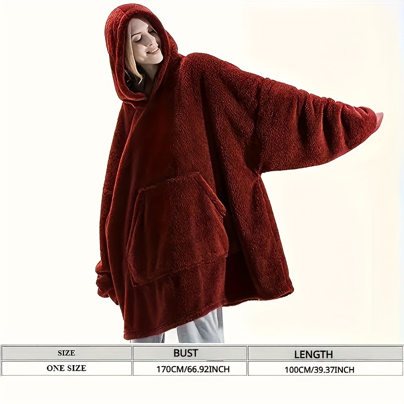   of autumn and winter comfortable loose double sided velvet hooded sweater thickened and     as a blanket new couples pajamas mens and womens same style couples style details 5