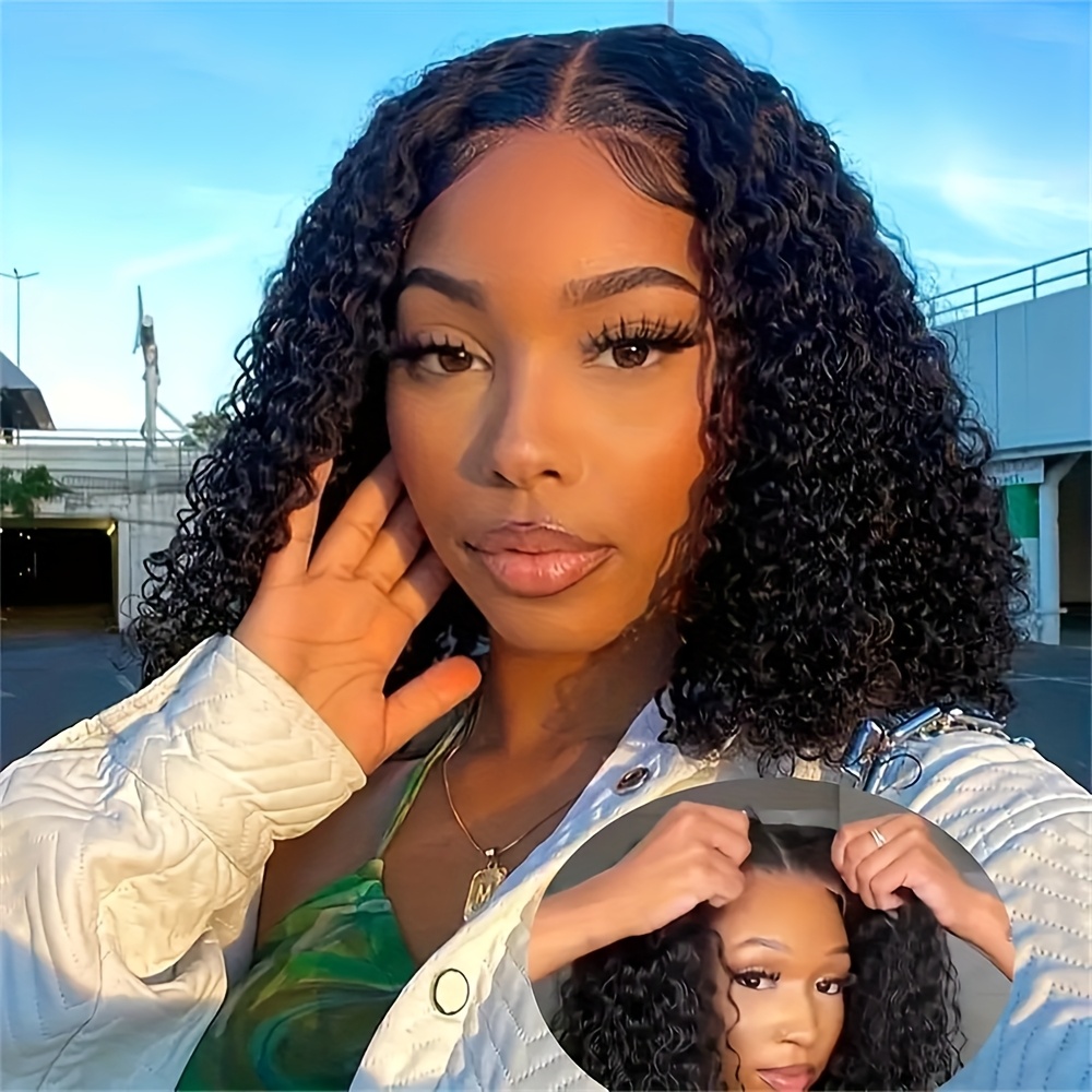 4x4 Hd Transparent Lace Bob Wig Lace Wigs For Women With Pre-plucked Pre-cut Glueless Put On Features Natural Look