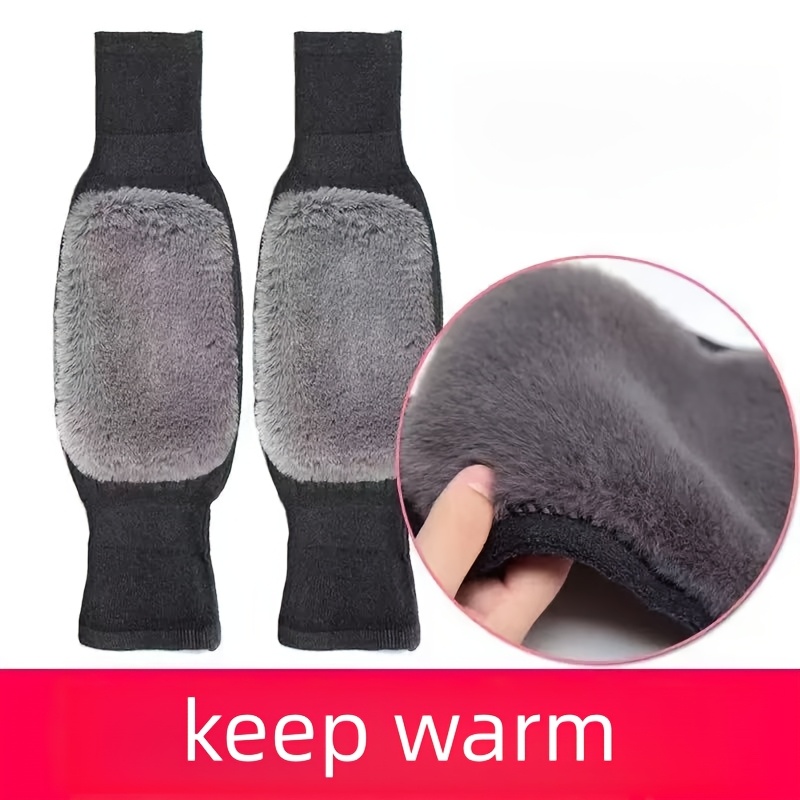 Image of 2-pack Comfortable Winter Thermal Knee Sleeves - Extra Thick And Long For Men And Women