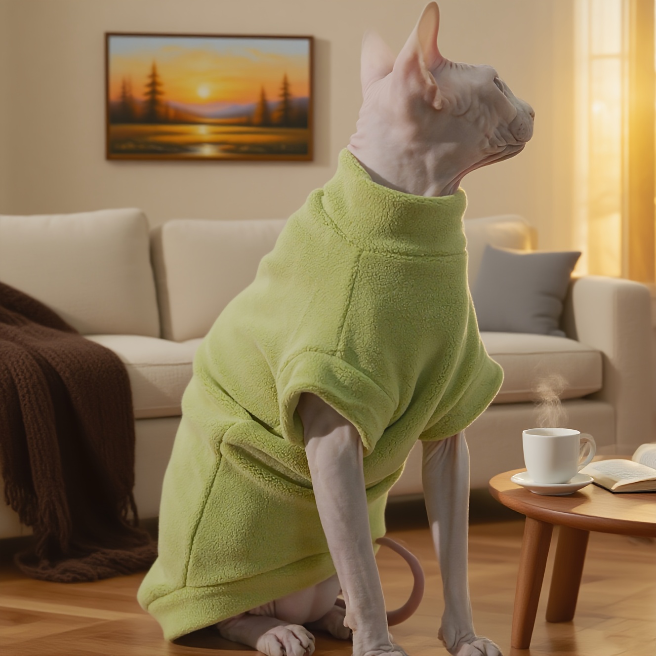 Suéter Sphynx para gatos ultra * - Pulôver aconchegante para raças sem  pelos, laranja * grosso e * ideal para gatos Sphynx * Rex * e * * para * as  * lavável à máquina, roupa para gatos | Pulôver ..., image size:1328x1328