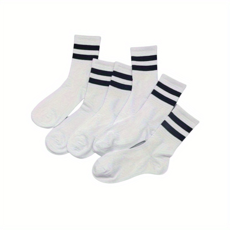 E-shop 3 Paar Damensocken, Freizeitsocken, Mittellange Socken, -Weiße Sportsocken – Atmungsaktiv, Schweißabsorbierend – Freizeitkleidung – Zuhause,
