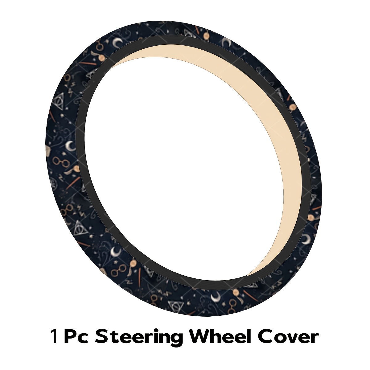 TEMU Warner . Harry Potter - Mysterious Steering Wheel Cover - Universal Fit For Daily Commute, Car Interior Decoration, Suitable For Sedans, Suvs,