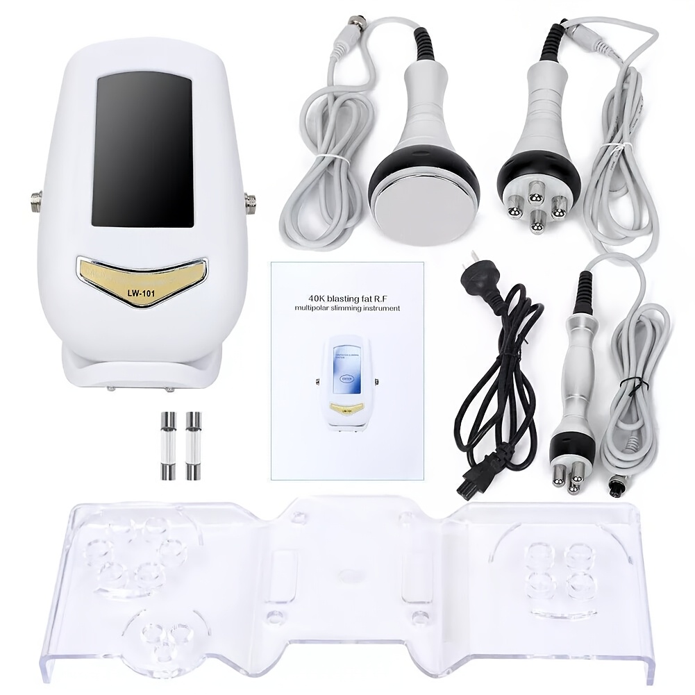 3in 1 Body Instrument 40K Cavitation Machine Slimming Instrument Massage Instrument, Light Beige Tightening Machine, Compact Massager, Sleek Beauty Device, Highquality Instrument, Slimming Device, Antiaging Care, Beauty Professionals - Image 5