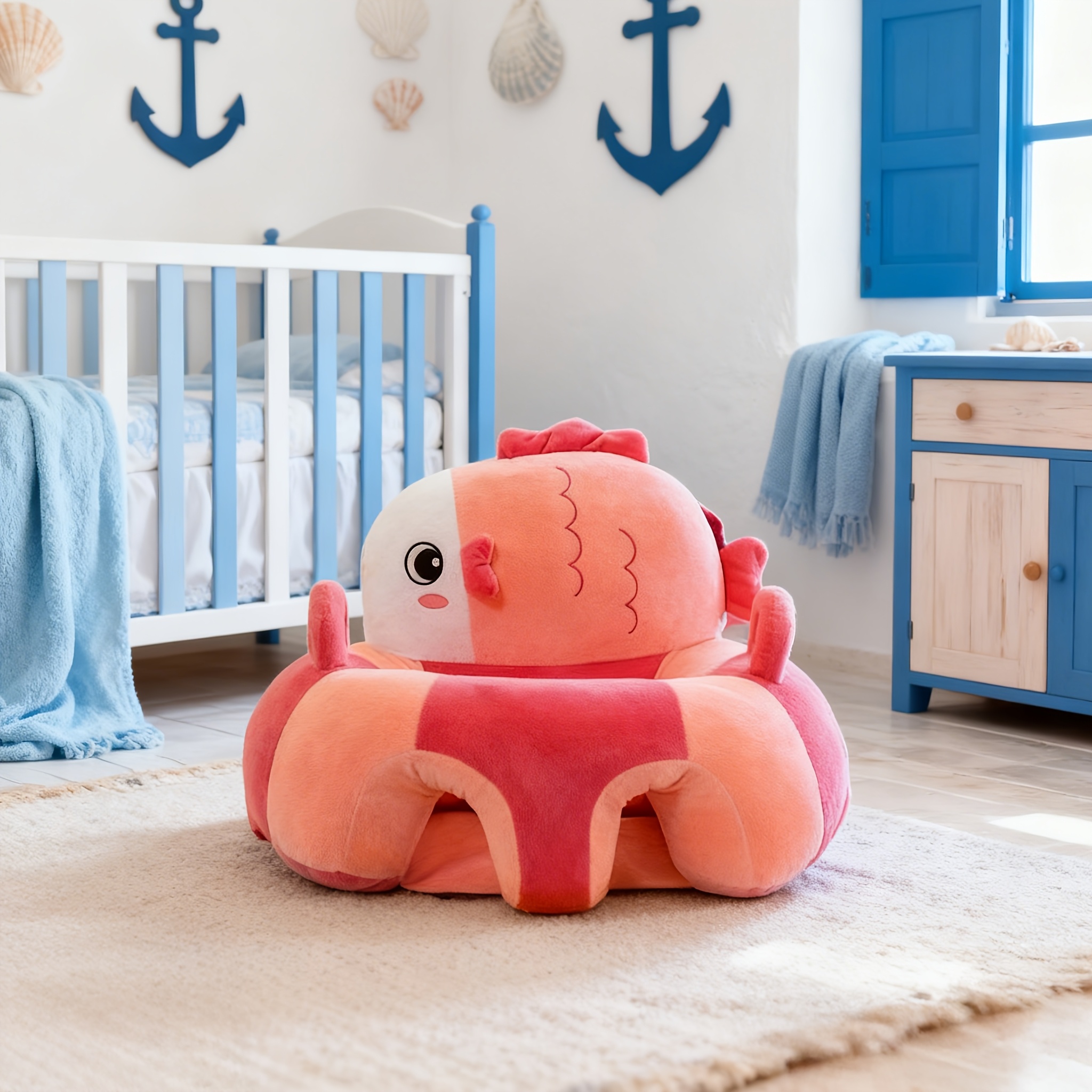 Baby Armchairs in Various Styles and Colors, Animal-shaped Baby Learning Seats with Fillings, Plush and Soft Sofa Chairs for Infants and Toddlers, Sitting Practice Cushions, Sitting Practice Backrest Seats, Sofa Backrest Chairs