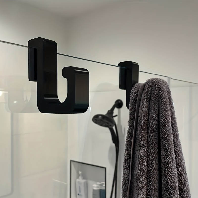 2pcs Heavy Duty Bathroom Hooks, No Drilling Required