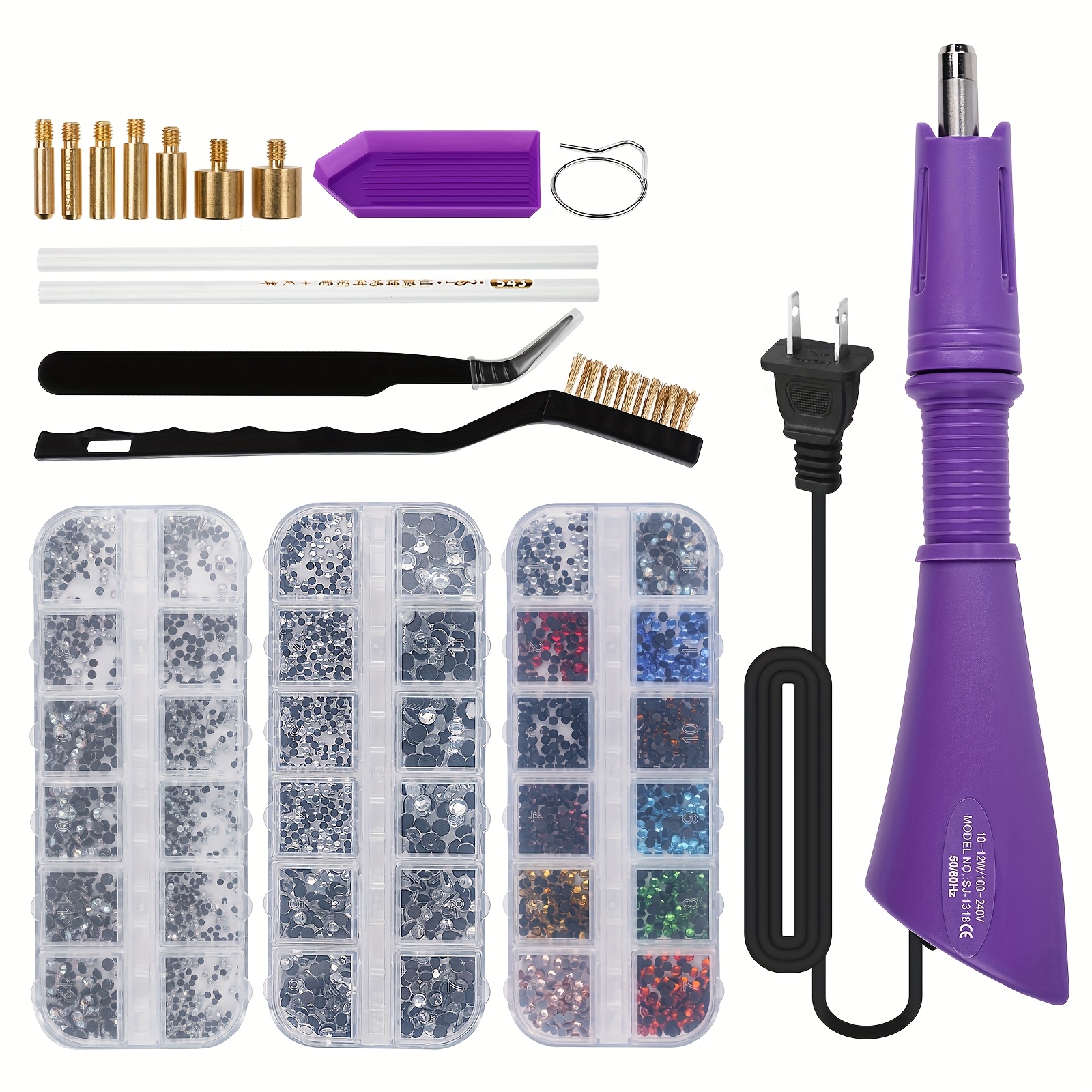 bedazzling kit   picker tool applicator diy hot fix   applicator wand tool kit for textiles crafts for blinging clothes fabric leather