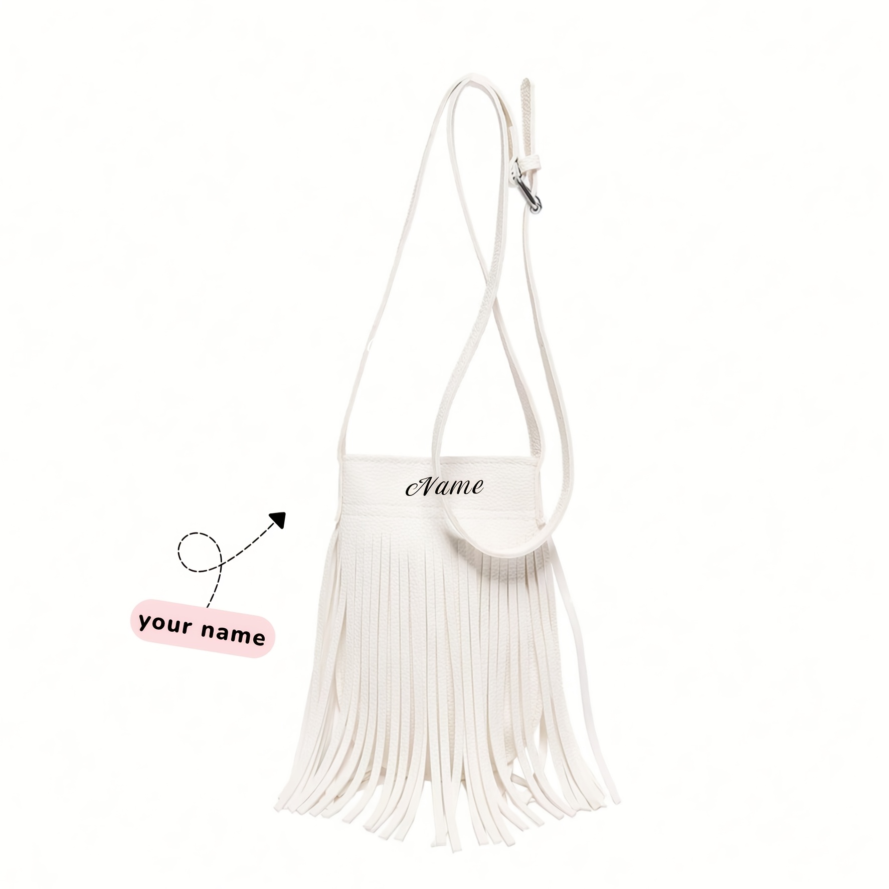 TEMU Custom New Magnetic Clasp Fashion Mini Design Vintage Aesthetic Phone Bag, Korean-style Temperament Personality Single Shoulder Tassel Crossbody