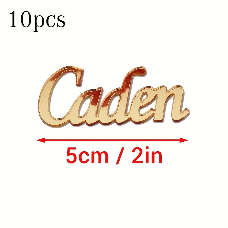 10pcs Of Personalized Acrylic Name Stickers For Weddings, Party Guest Seating Cards, Baptism Gifts, And Decorative Address Labels