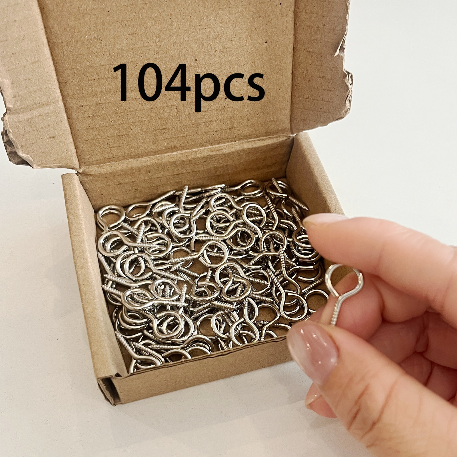 TEMU Silvery Heavy Duty Hook - Self-tapping Hook, Suitable For Christmas/halloween/display, Ideal For Homemades/ornaments/art Diy, Handmade Clay