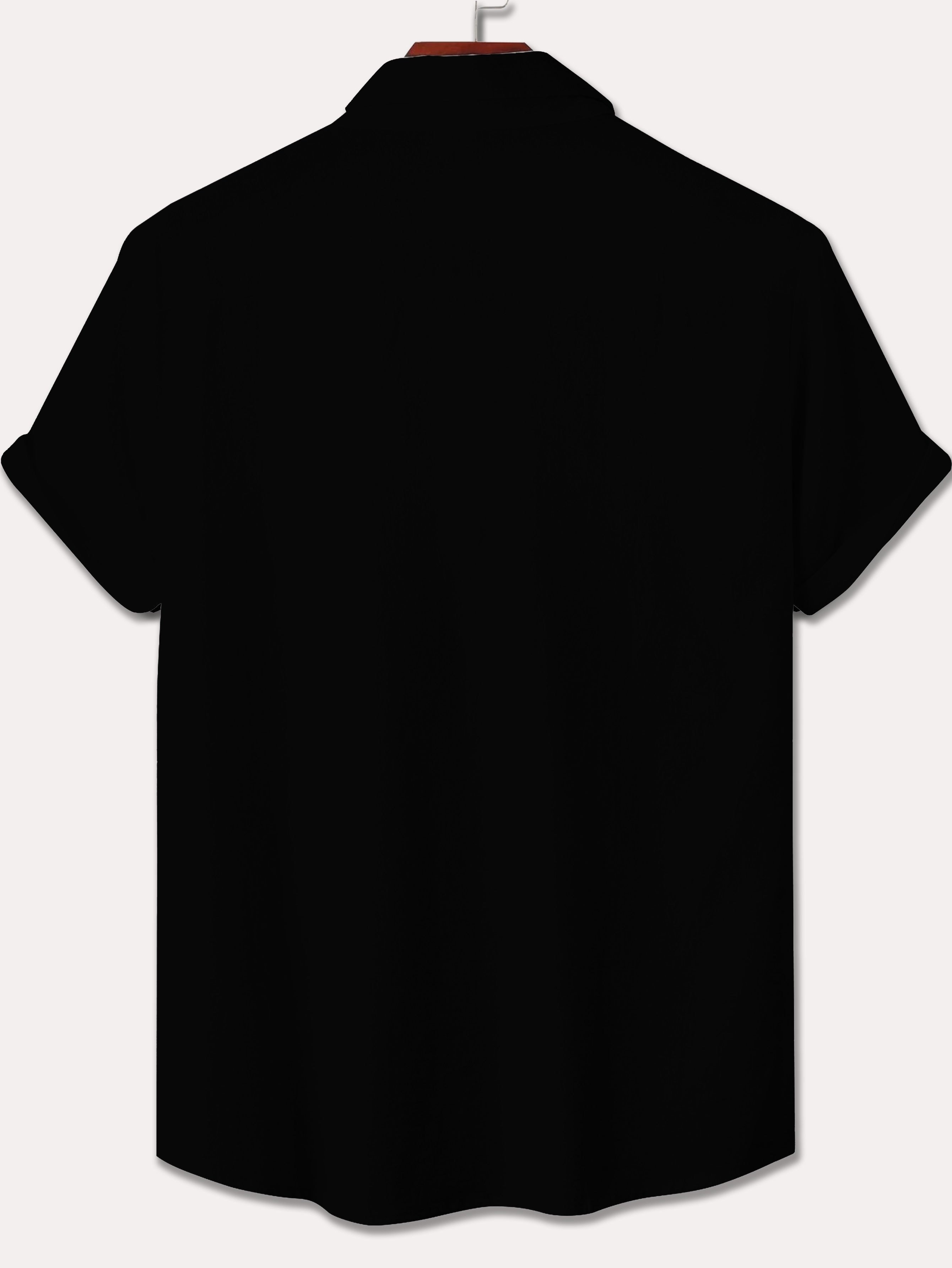 Men's Plus Size Casual Short Sleeve Hawaiian Shirt - Tropical Beach Scene with Palm Trees, Relaxing Chairs & Sailboat Print, Lightweight Polyester, Easy-Care, Button-Up Collar for Summer Vacation, PLUS SIZE