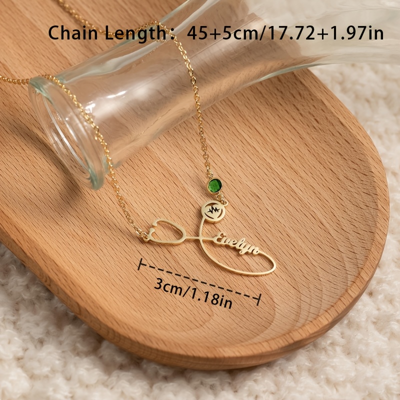 Personalized Stethoscope Custom Necklace for Women
