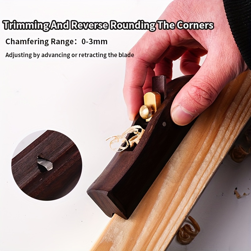 1pc 4.72'' Woodworking Plane Corner Rounder Hand Planer, Solid Wood Planer For Corner Rounding, Edge Trimming