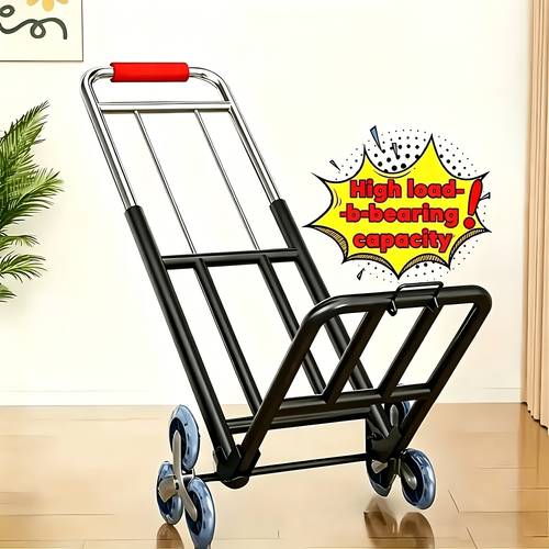 stair climbing hand truck heavy duty folding trolley cart portable stair climber dolly for moving shopping use load bearing utility cart