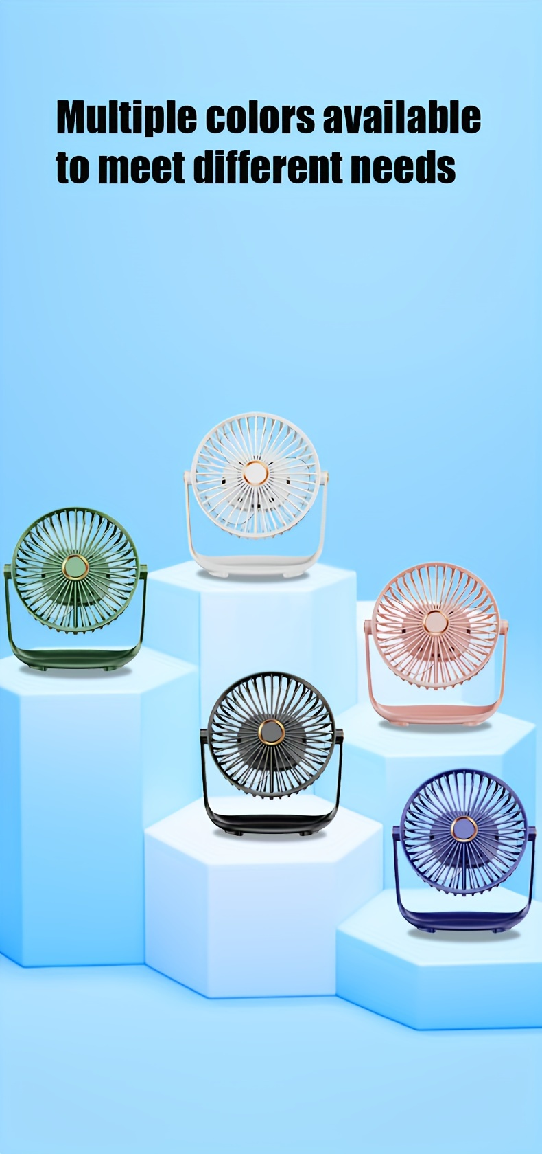 jkuoo portable desktop fan 5 speed adjustable   usb rechargeable with built in lithium battery touch control high   circulation for indoor use best selling   all kinds of places details 8