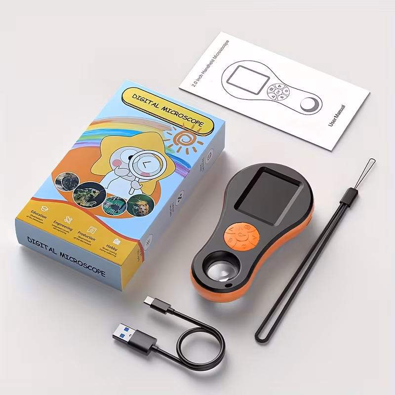 professional 500x magnification digital microscope portable handheld electronic microscope lens with led lighting function compact industrial magnifying glass tools and equipment industrial inspection jewelry Product details 1