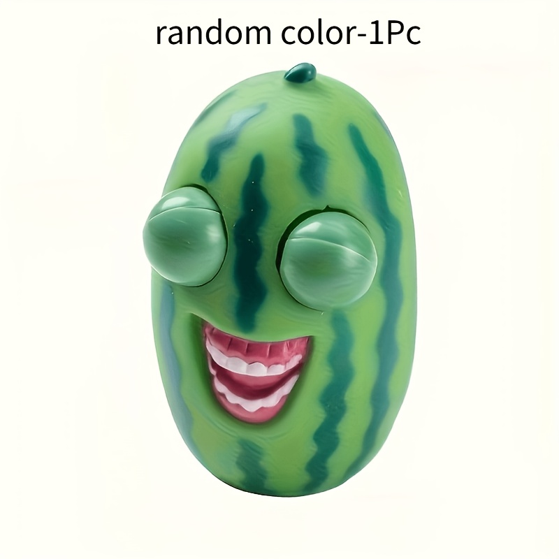 Image of Laugh-out-loud, Hilarious Watermelon Relax Toy - Durable Rubber, Green, Novelty Gift 3+, , Squeeze, Birthday Gift, Random Color