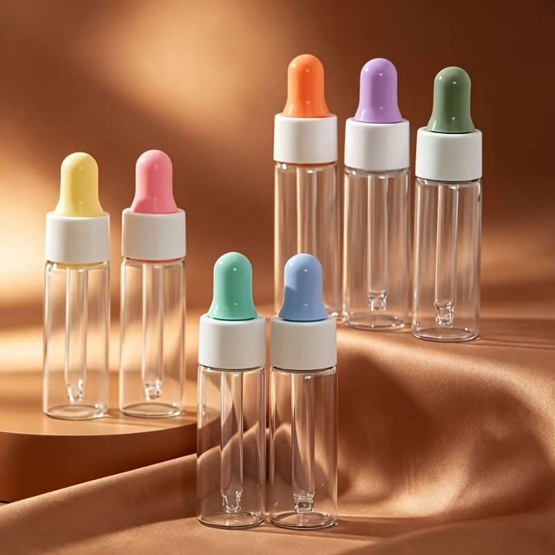 TEMU Lot de 7 flacons compte- multicolores de 5 ml avec bouchons à code couleur, adaptés pour , emballage - Petits flacons, lavables à - Compatibles