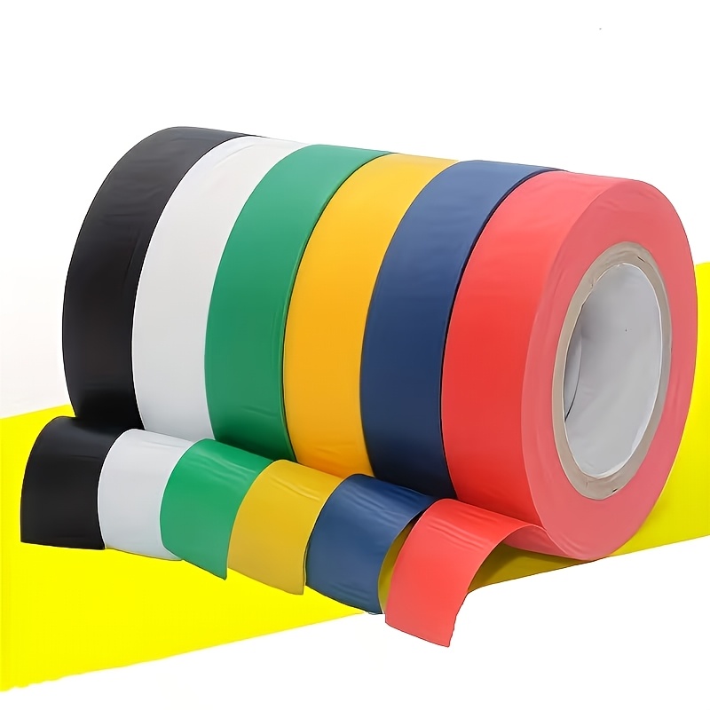 TEMU 6 Rolls Heavy-duty Industrial Electrical Tape Suitable For Color-coded Wiring - High Temperature Resistant Tape With Color-coded Roll