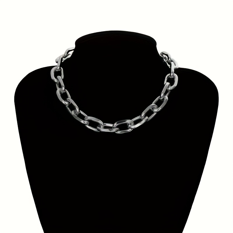 Image of Hip-hop Classic Fashion Women' Steel Casual Vacation Chunky Chain Necklace
