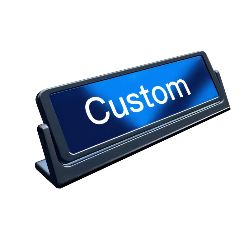 TEMU 1pc Temporary Parking License Plate, Concealed Number Car Interior, Custom Metal Mobile Car License Plate With Phone Number Display Feature,