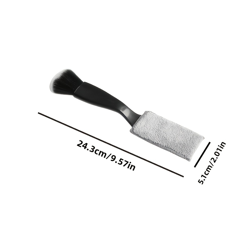 TEMU Car Accessory Interior Detail Brush - Soft Bristle Cleaning Tool, Suitable For Dashboard, Vents And - No Battery Required, Plastic Dust Brush,