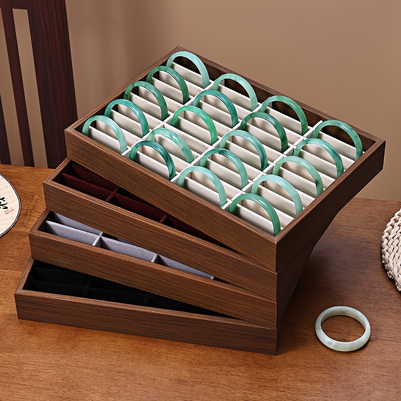 Luxury Walnut Jewelry Display Box - Large Capacity Organizer