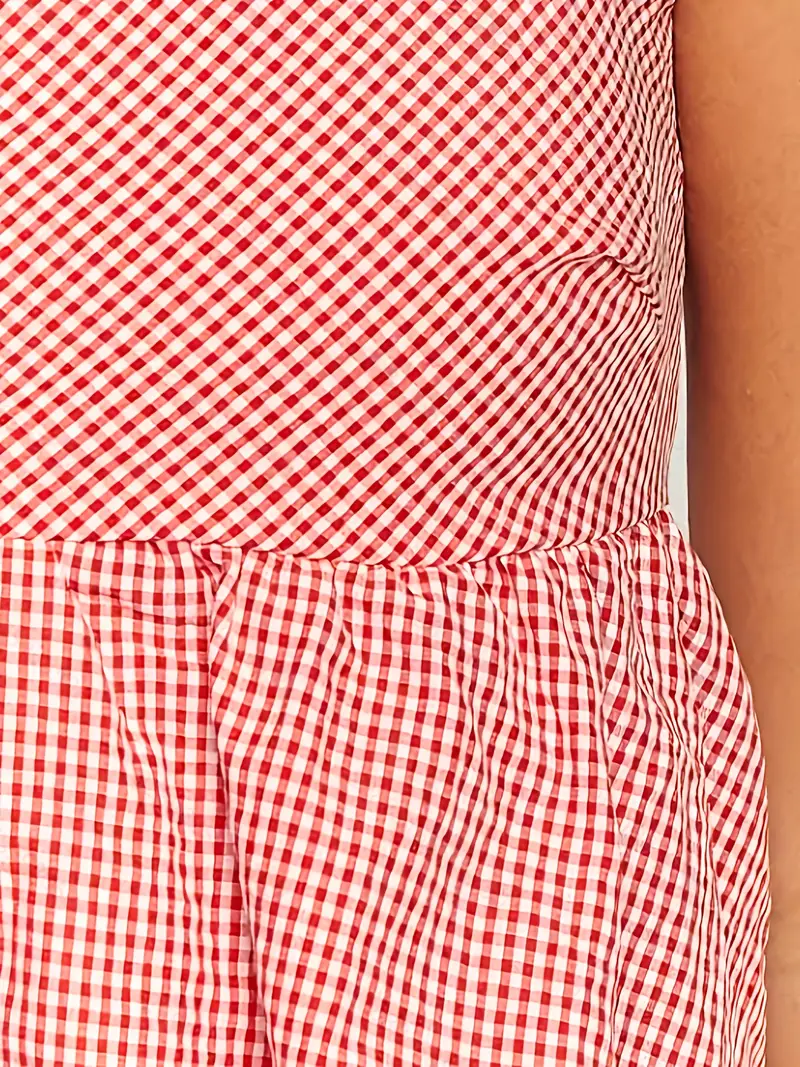 womens red gingham spaghetti strap top lightweight - Temu Georgia womens red gingham spaghetti strap top lightweight - Temu Georgia