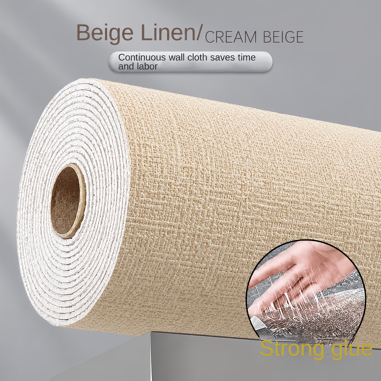 TEMU Pannello murale 3D autoadesivo con texture di lino da 3 , pannello decorativo con superficie 3D ispessita, per parete di sfondo del soggiorno