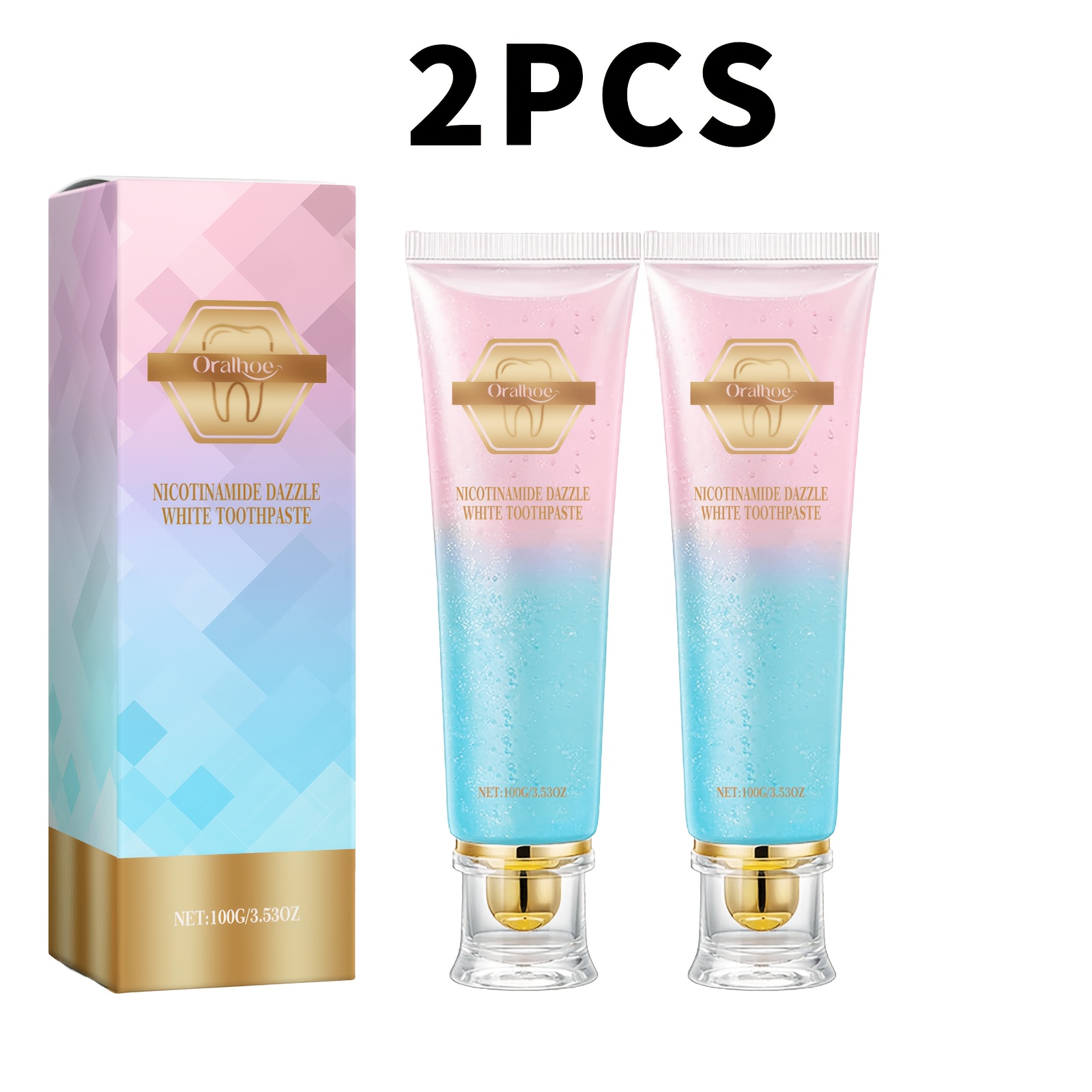 2pcs Niacinamide Toothpaste, Cleanses And, Delivers Long-, Care For Teeth And Oral Cavity, Premium Oral Care Product