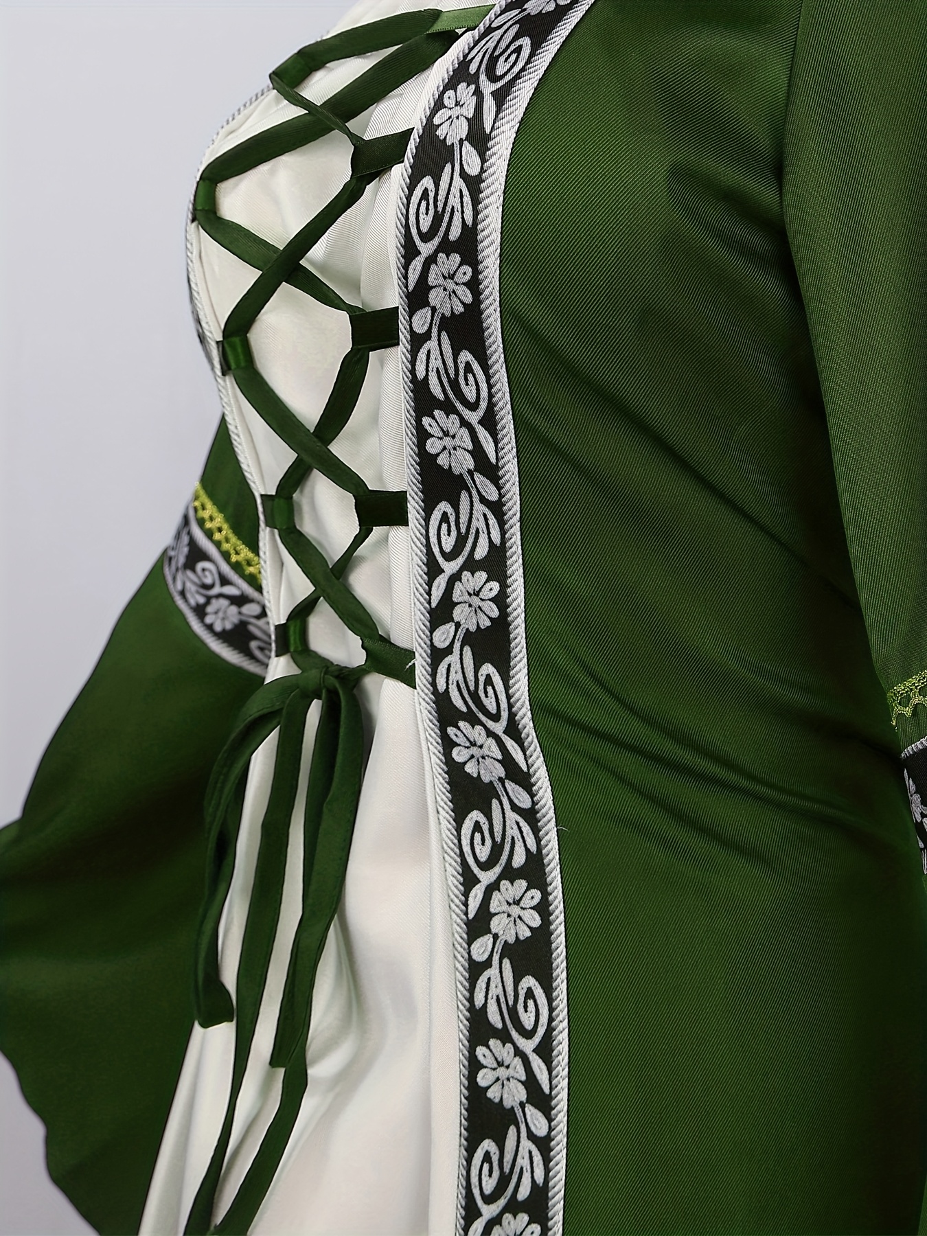 green emerald velvet dress Dark Green Jacquard Corset Dress
