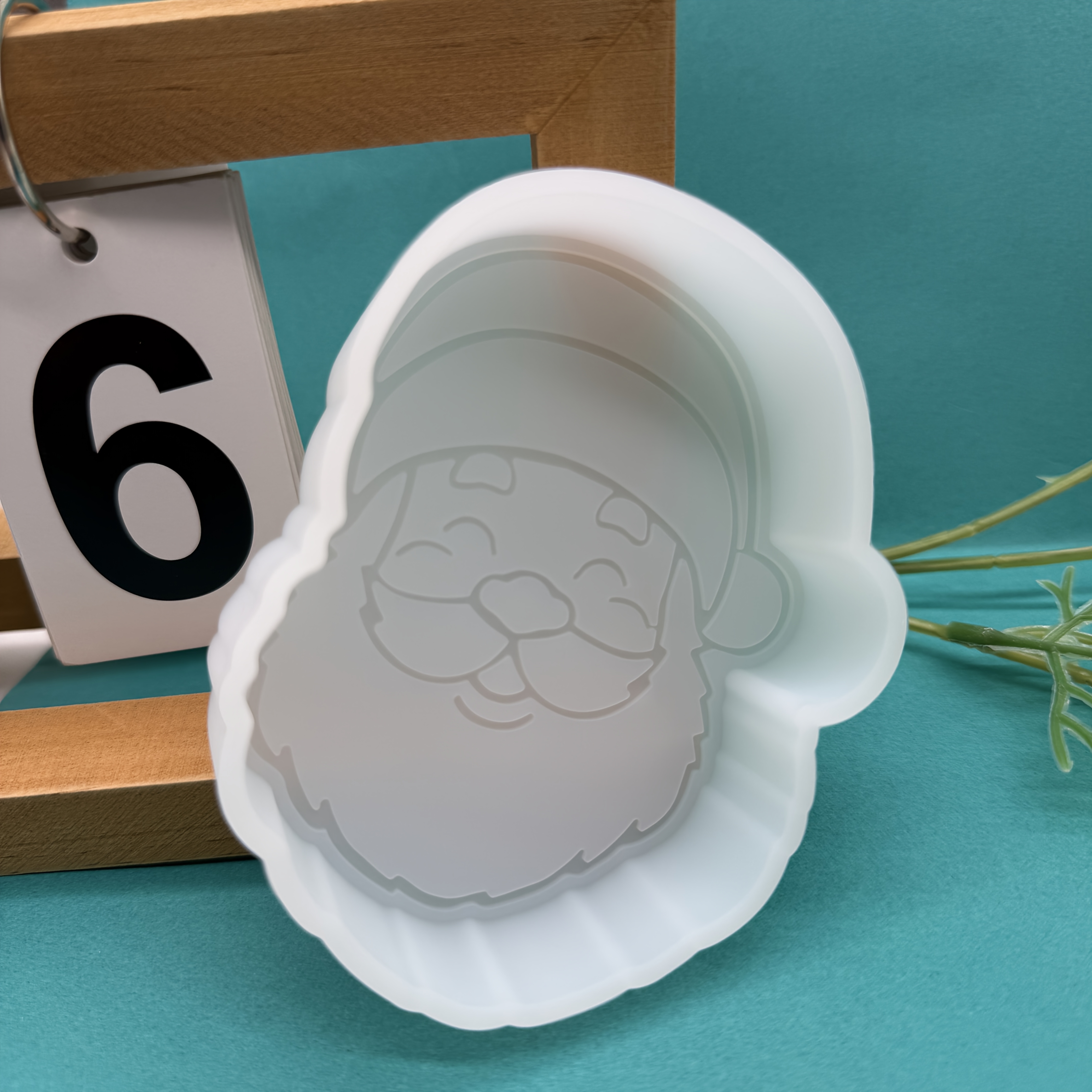 TEMU Resin Silicone Mold 1pc Beard Shaped Elderly Car Silicone Mold, Gypsum, Candle, Resin Silicone Mold