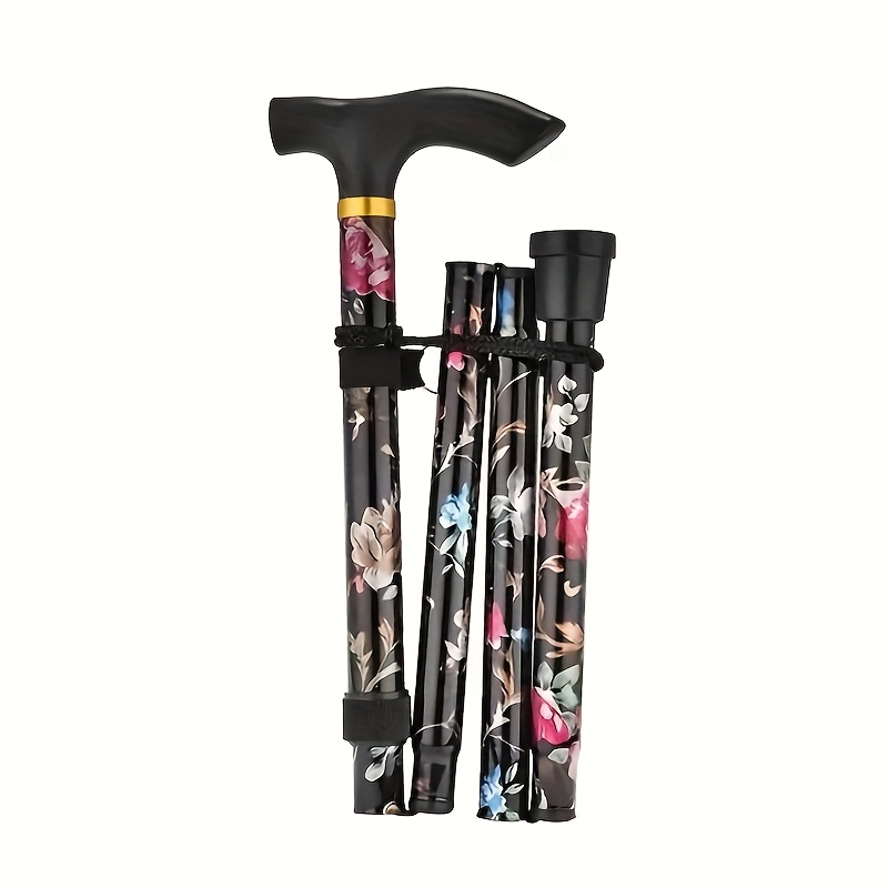 Collapsible Anti-slip Trekking Poles - Adjustable Aluminum Alloy Net Hiking Sticks For , Lightweight Foldable Design With Tips, Durable & Stylish For Walking And Mountaineering